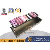 China 12 Grid Double Layer Iron Chip Tray For Casion Poker Game on sale