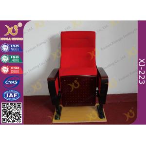 Modern Conference Room Chairs With Writing Pad In Arm / Metal Frame