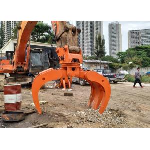 China 360 Degree Excavator Rotating Grapple Q345B Hydraulic Log Grab supplier