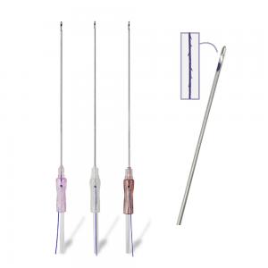 Korea material face lifting suture cog 4d ultra v line pcl thread with cannula 18g