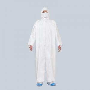 China Breathable Medical Protective Clothing 60g Microporous Suit Chemical Resistant supplier