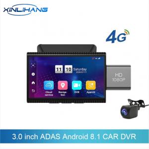 4G 3inch Android 8.1 ADAS Dual Micro Dvr Dash Cam With DVR System 128G 24H