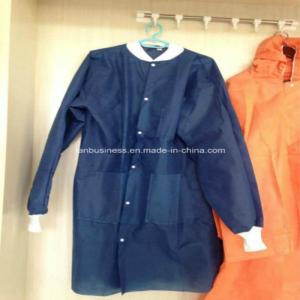 China Ly SMS Lab Coat with Cotton Knitted and Collar supplier