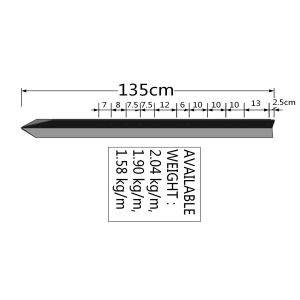 China 浸ったメートルの熱い1番あたりの1350mm Yの星のピケット1.86kgは電流を通した wholesale