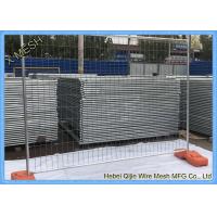 China Heavy Duty Galvanized Temporary Netting Fence With Concrete Block Base on sale