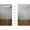 China 12 Tier Hooks Zipper Metal Floor Display Stands Single Side Tubular Frame wholesale