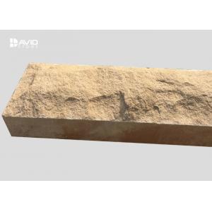 China Chiselled Yellow Mushroom Sandstone Stone For Decoration Walls / Columns supplier