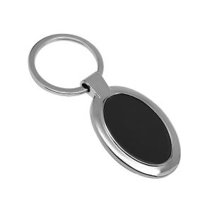 Custom Promotional Rotating Blank Metal Car Keyring Round Shape Zinc Alloy Keychain