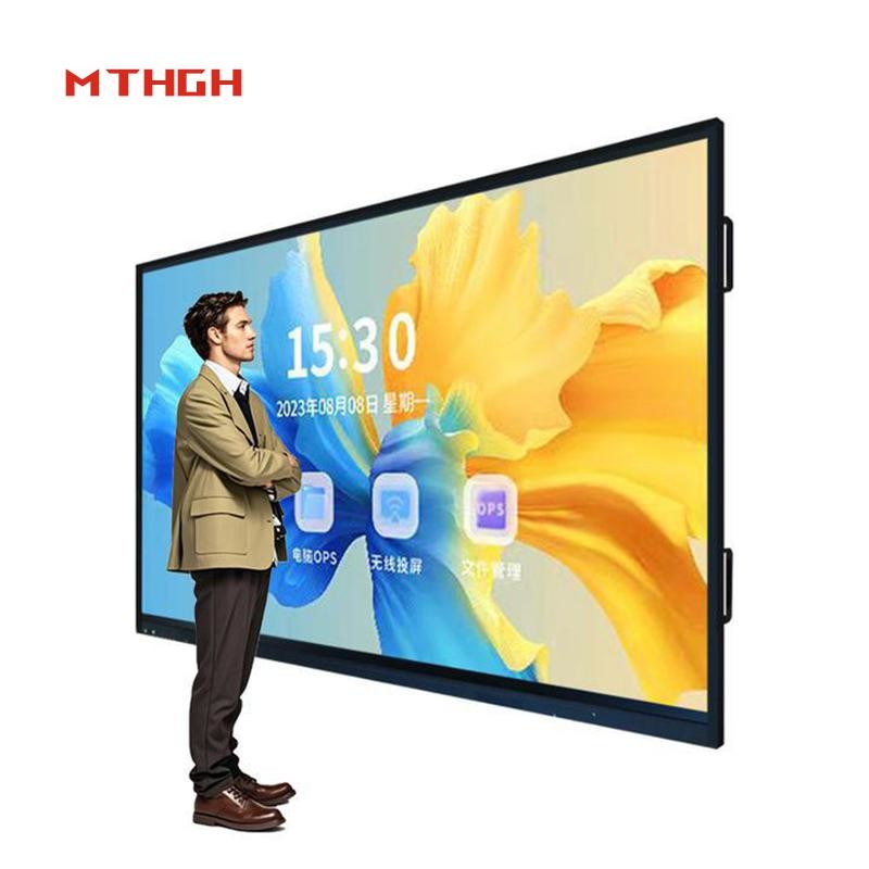 China Tableau blanc tactile interactif présentation ultime avec HDMI I / O et OPS PC I9 Solution de connectivité supplier