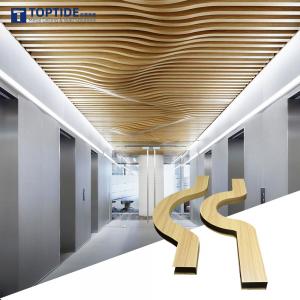Geometry Special Design Metal Linear Strip Ceiling Curved aluminum Baffle Ceiling for Building Materials