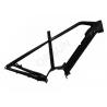 China Black Electric Mountain Bike Frame , Aluminum Alloy Motorized Bicycle Frame wholesale