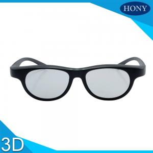 China Black Linear Polarized Cinema 3D Glasses Custom Frame Color For Movie Theater supplier