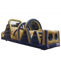 Blue Adrenaline Rush Blow Up Obstacle Course , Obstacle Course Jumper For Sport