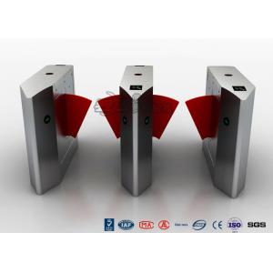 Access Control Flap Barrier Turnstile , Pedestrian Barrier Gate Infrared Sensors With IC/ID Card