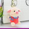 Various Color Cute Doll Keychain Pig Shape Printing / Embroidering Logo