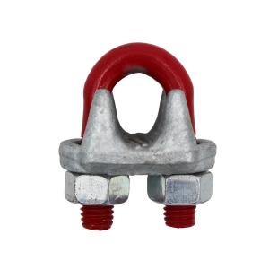 China High Tensile Structure Hot DIP Galvanized Us Type Forged Wire Rope Clips with Red U Bolt supplier