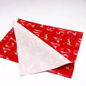 China Christmas Gift Wrapping Packaging Red Tissue Paper Wrap With Gold Foil Printing Floral supplier