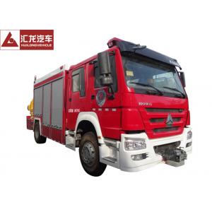 China 1300 Gallons Water Tower Fire Truck , Fire Service Truck 500 Gallons Foam Cost Effective supplier