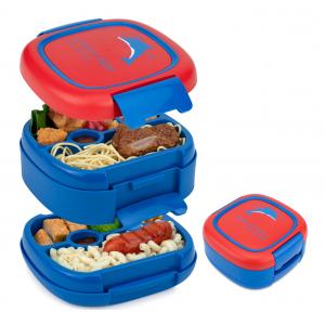 China 1400ml Plastic Bento Lunch Box Freezer Safe Double Layer For Kids Leakproof supplier