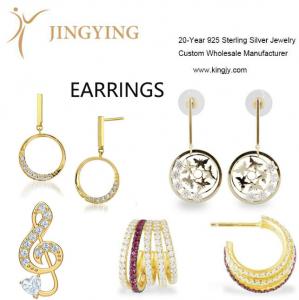 China 925 sterling silver earrings fine jewelry wholesale manufacturer on sale 