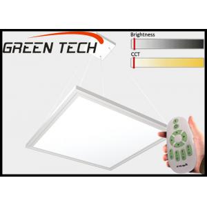 China 80lm/W Silvery Flat Square Led Lights , Remote Control Office Ceiling Panel Lights supplier