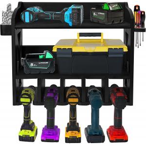 China Garage Cordless Power Tool Pegboard Hook Organizer with 2 Shelf Cordless Drill Storage supplier