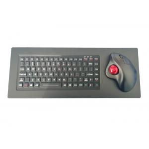 87 Keys Silicone USB Keyboard Waterproof With 34mm Optical Trackball Mouse