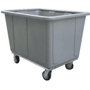 Body PE Meterial Hotel Laundry Cart With 4pcs 5" Casters 2 Swivel 2 Rigid