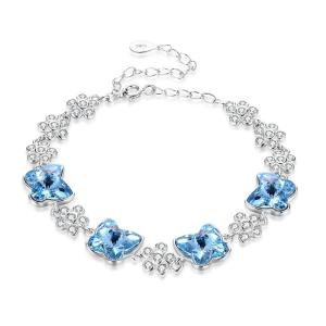China ODM el 1.4x1.6cm Sterling Silver Slider Bracelets 3,5 pulseras de la circona cúbica supplier