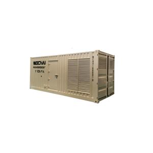 CE Certified 550 KVA-1500 KVA Low Noise / Square Cabin Generator Set