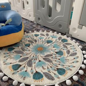 Custom Made Bedroom Runner Rugs Pashmina Carpet 90cm 120cm Diameter