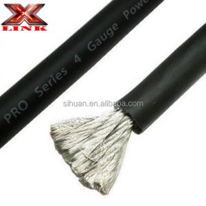 China 柔らかいPVCジャケット 1/0 Awg 電源ケーブル 車用オーディオ 銅導体 0 計測器 オフクワイヤー wholesale