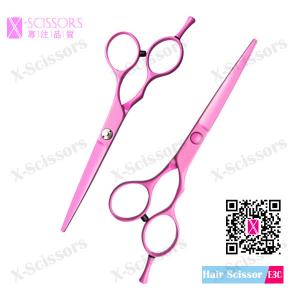 Pink Titanium Coated SUS420J2 Stainless Steel Hair Cutting Scissor E3C