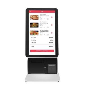 Touch screen self-service ordering bill payment independent self-service kiosk