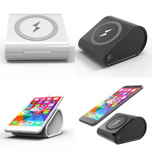 Unique Design QI Standard Wireless Power Bank/Wireless Charger with 10000mAh Power Bank