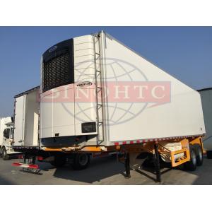 China Double Alxe Refrigerated Semi Trailer , 40FT Refrigerated Enclosed Cargo Trailers supplier