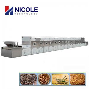 China Tunnel Microwave Food Dryer Stainless Steel Industrial Insects Drying Machine supplier