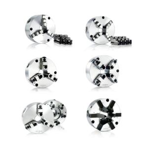 China Accuracy 0.03mm AutoStrong 3 4 6 Jaw Strong Scroll Chuck Plain Back Solid Jaws Lathe Machine Chuck wholesale