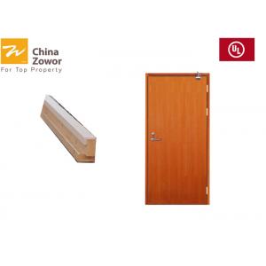 Mahogany Fire Rated Wooden Doors With Panic Bar For Emergency Escape/ Veneer Finish/RAL Colors/ Max. 4’X 8’