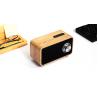 TF Card Supported Wooden Bluetooth Speaker , Line - In Function Wooden Stereo