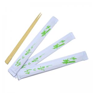 China Recyclable Twin Custom Printed Chopsticks Kitchen Tableware Open Paper Packing supplier