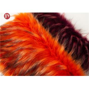 Orange Jacquard Plush Faux Fur Fabric Auto Upholstery Garment Boots Toys Hometextile
