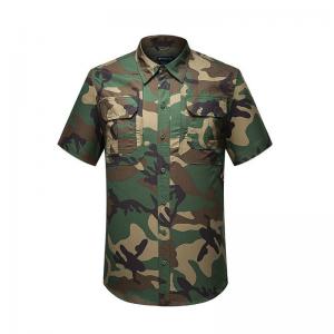 China Polyester Breathable Camouflage Military Tactical Shirts Multi Pocket 180g Fabric supplier