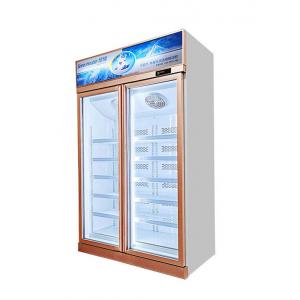 Excellent Performance Frost Free Glass Hinge Door Vertical Display Freezer