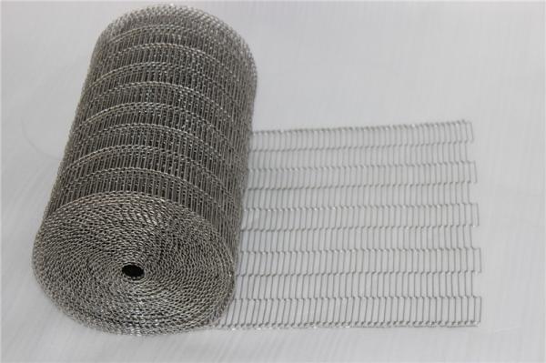 No - Slip Stainless Steel Flat Wire Conveyor Belt High Air Permeability FDA