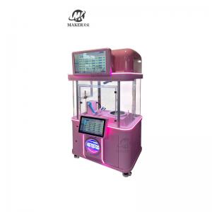 Coin Operated Robot Fairy Floss Cotton Candy Vending Machine Air Cooling