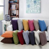 China Simple Solid Colors Linen Cotton Cushion Cover for Home Pillowcases in Vintage Style on sale