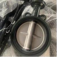 China CF8 Cast Iron Plate Water Media 10K Handle Manual Operated DK Wafer Butterfly Valve on sale