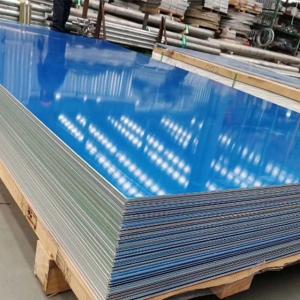 ASTM 3003 Aluminum Sheet Al - Mn Alloy 1220mm Width Mill Finish Blue Film