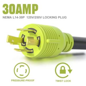 China NEMA L14-30P - 14-50R アダプターコード RV/EV用 高耐久 STW 10 AWG SJTW ワイヤー 米国電源ジェネレーター ハウス RV トレーラー キャンパー用 wholesale
